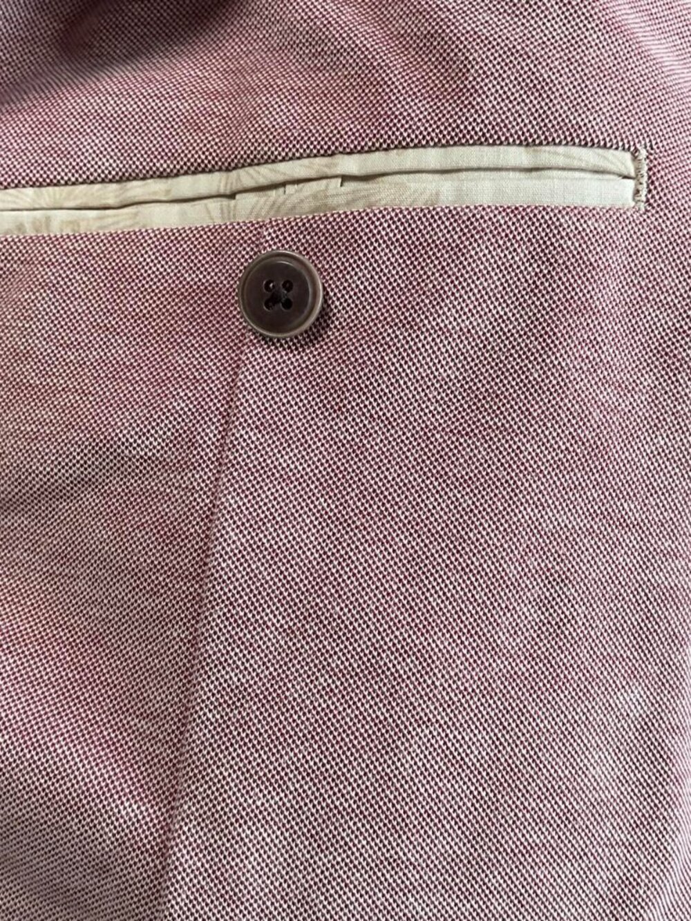 Mens Michael Kors Pink Two Button Cotton Blend Lightweight Sport Blazer (40S) - Picture 5 of 13